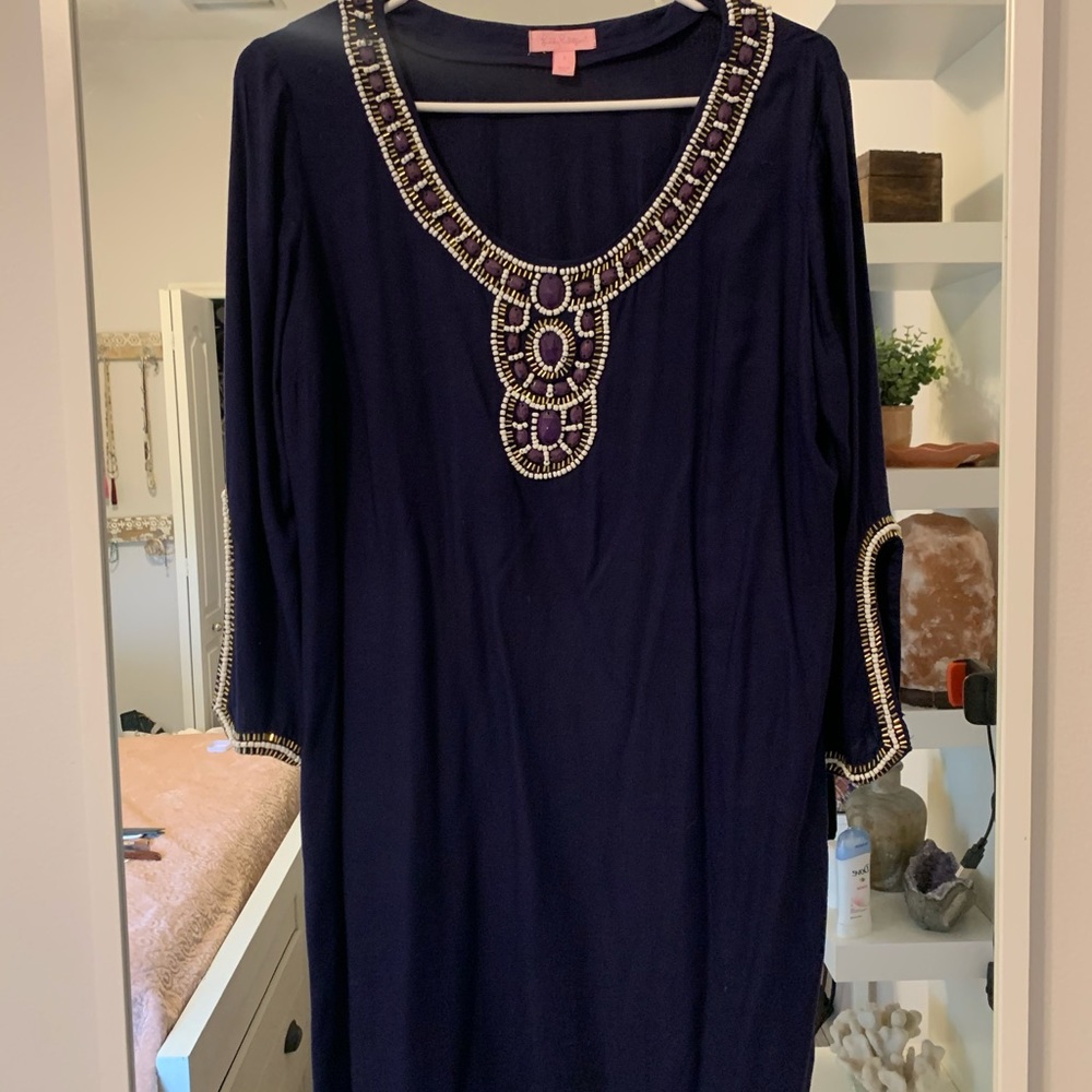Beaded Lilly Pulitzer above knee dress